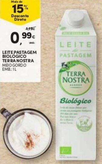 Leite Pastagem Biológico Terra Nostra 1L