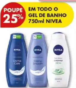 Pingo Doce Em todo o gel de banho nivea promoção