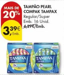 Pingo Doce Tampão pearl comp0ak tampax promoção