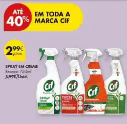 Pingo Doce Cif spray em creme branco promoção