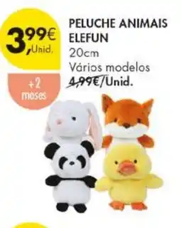 Pingo Doce Peluche animais elefun 20cm promoção