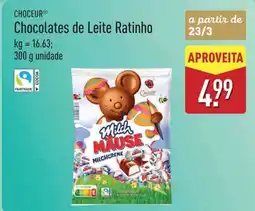 ALDI CHOCEUR Chocolates de Leite Ratinho promoção