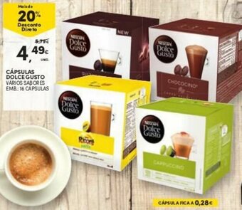 Continente Cápsulas Dolce Gusto 16 cápsulas promoção