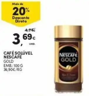 Continente Café Solúvel Gold Nescafé 100g promoção