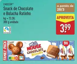ALDI CHOCEUR Snack de Chocolate e Bolacha Ratinho promoção