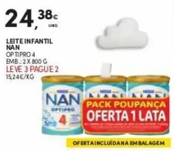 Continente Leite Infantil NAN Optipro 4 2x800g promoção