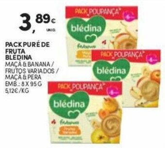 Continente Pack Puré de Fruta Blédina 8x95g promoção