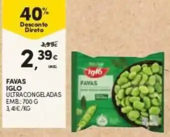 Continente Favas Iglo 700g promoção