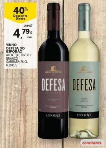 Continente Vinho Defesa do Esporão 75cl promoção