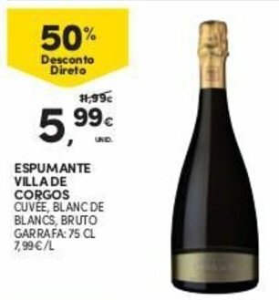 Continente Espumante Villa de Corgos 75cl promoção