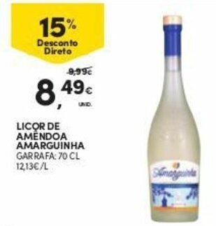 Continente Licor de Amêndoa Amarguinha 70cl promoção