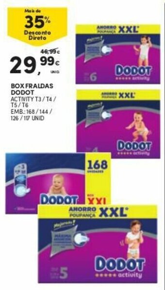 Continente Box Fraldas Dodot promoção