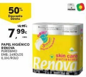 Continente Papel Higiénico Renova 24 rolos promoção