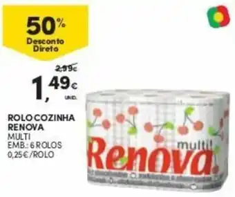 Continente Rolo Cozinha Renova Multi 6 rolos promoção