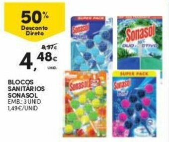 Continente Blocos Sanitários Sonasol 3 unid promoção