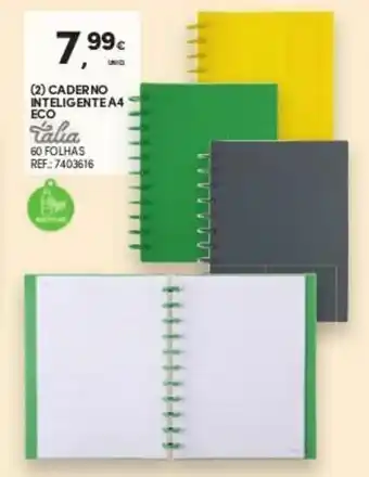 Continente Caderno Inteligente A4 Eco Talia 60 folhas promoção