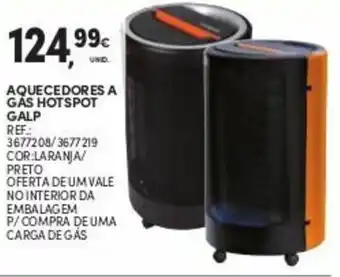 Continente Aquecedores a Gás Hotspot Galp promoção