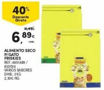 Continente Alimento Seco p/Gato Friskies 3kg promoção