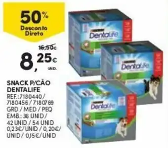Snack p/Cão Dentalife 36/42/54 unid