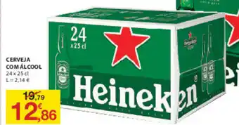 E.Leclerc Heineken Cerveja com Álcool 24x25cl promoção
