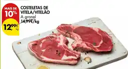 Pingo Doce Costeletas de vitela/vitelão a granel promoção