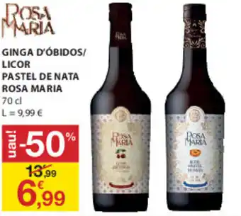 E.Leclerc Rosa Maria Ginga D'Óbidos/Licor Pastel de Nata 70cl promoção