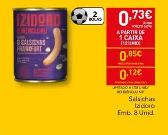 Recheio Salsichas Izidoro promoção