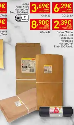 Recheio Sacos Papel Kraft MasterChef 10x6x26 promoção