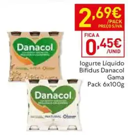 Recheio logurte Líquido Bifidus Danacol promoção