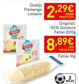 Recheio Queijo Flamengo Limiano Original/ -50% Gordura Fatias promoção