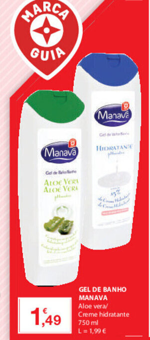 E.Leclerc Gel de Banho Manava 750ml promoção