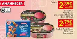 Recheio Gelado Cone mini Chocolate e Morango promoção