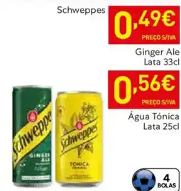 Recheio Schweppes Água Tónica Lata promoção