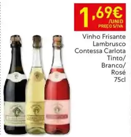 Recheio Vinho Frisante Lambrusco Contessa Carlota promoção