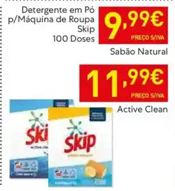 Recheio Detergente em Pó p/Máquina de Roupa Skip Sabão Natural promoção