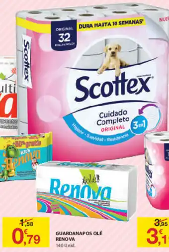 E.Leclerc Guardanapos Olé Renova 140 Unid promoção