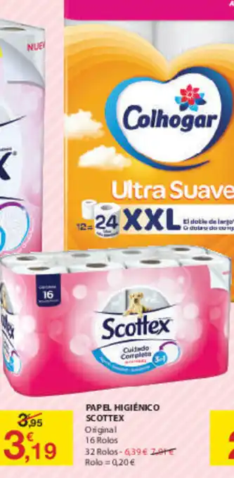 E.Leclerc Papel Higiénico Scottex 16 Rolos promoção