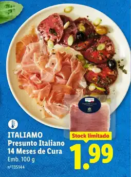 Lidl ITALIAMO Presunto Italiano 14 Meses de Cura promoção