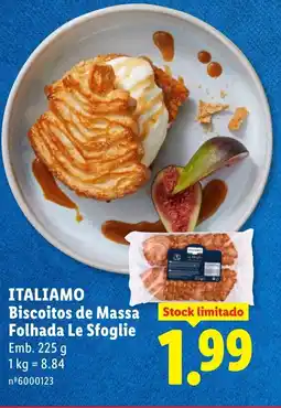 Lidl ITALIAMO Biscoitos de Massa Folhada Le Sfoglie promoção