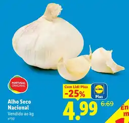 Lidl Alho Seco Nacional promoção