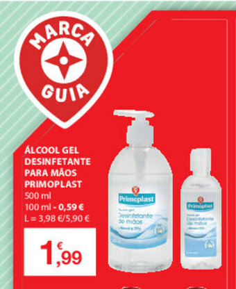 E.Leclerc Álcool Gel Desinfetante para Mãos Primoplast 500ml promoção