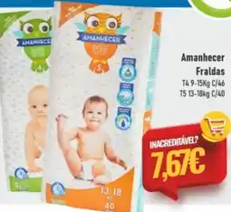 Belita Amanhecer Fraldas promoção