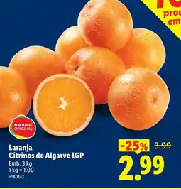 Lidl Laranja Citrinos do Algarve IGP promoção