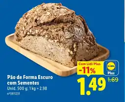 Lidl Pão de Forma Escuro com Sementes promoção