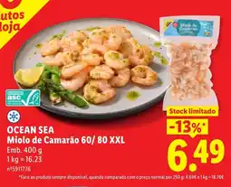 Lidl OCEAN SEA Miolo de Camarão 60/80 XXL promoção