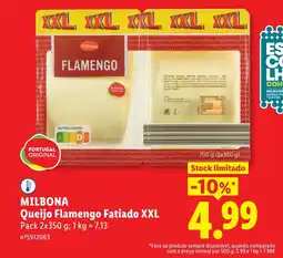 Lidl MILBONA Queijo Flamengo Fatiado XXL promoção