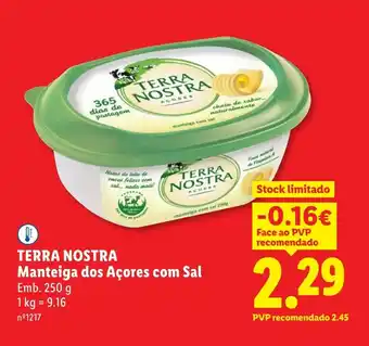 Lidl TERRA NOSTRA Manteiga dos Açores com Sal promoção