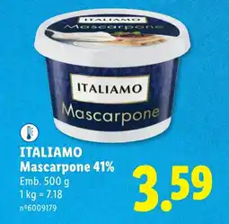 Lidl ITALIAMO Mascarpone 41% promoção