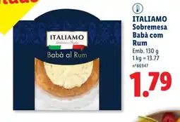 Lidl ITALIAMO Sobremesa Babà com Rum promoção