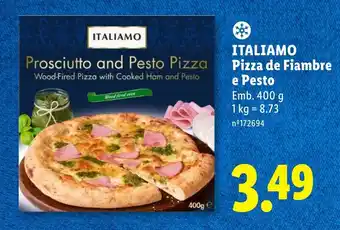 Lidl ITALIAMO Pizza de Fiambre e Pesto promoção